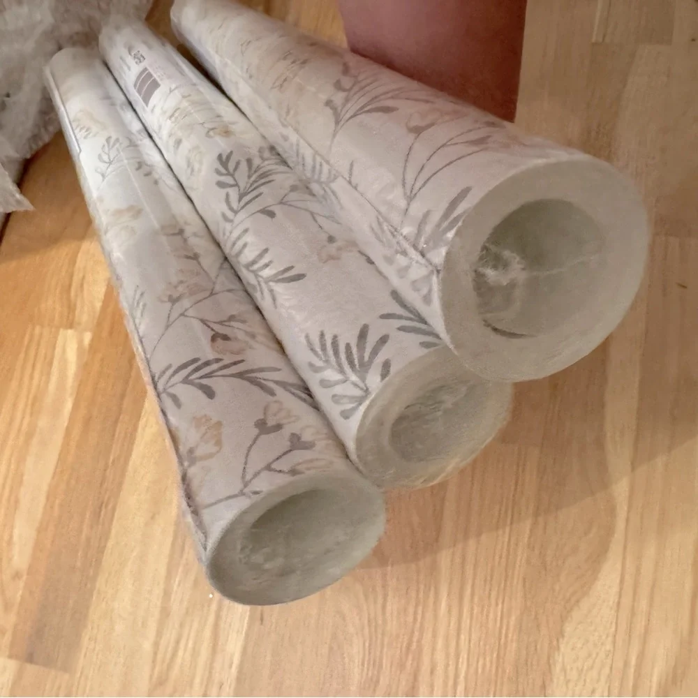 1 Roll NuWallpaper Yellow Wethersfield Peel and Stick Wallpaper
